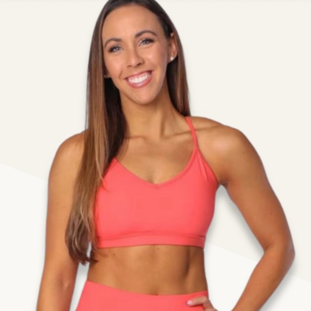 🎁NWT Royal Change Coral Workout Lightly Padded Strappy Bralette- XXL PLUS